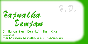 hajnalka demjan business card